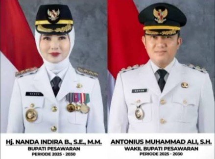 Nanda Indira dan Antonius Ali Resmi Dilantik, Pesawaran Masuki Babak Baru Kepemimpinan 2025–2030