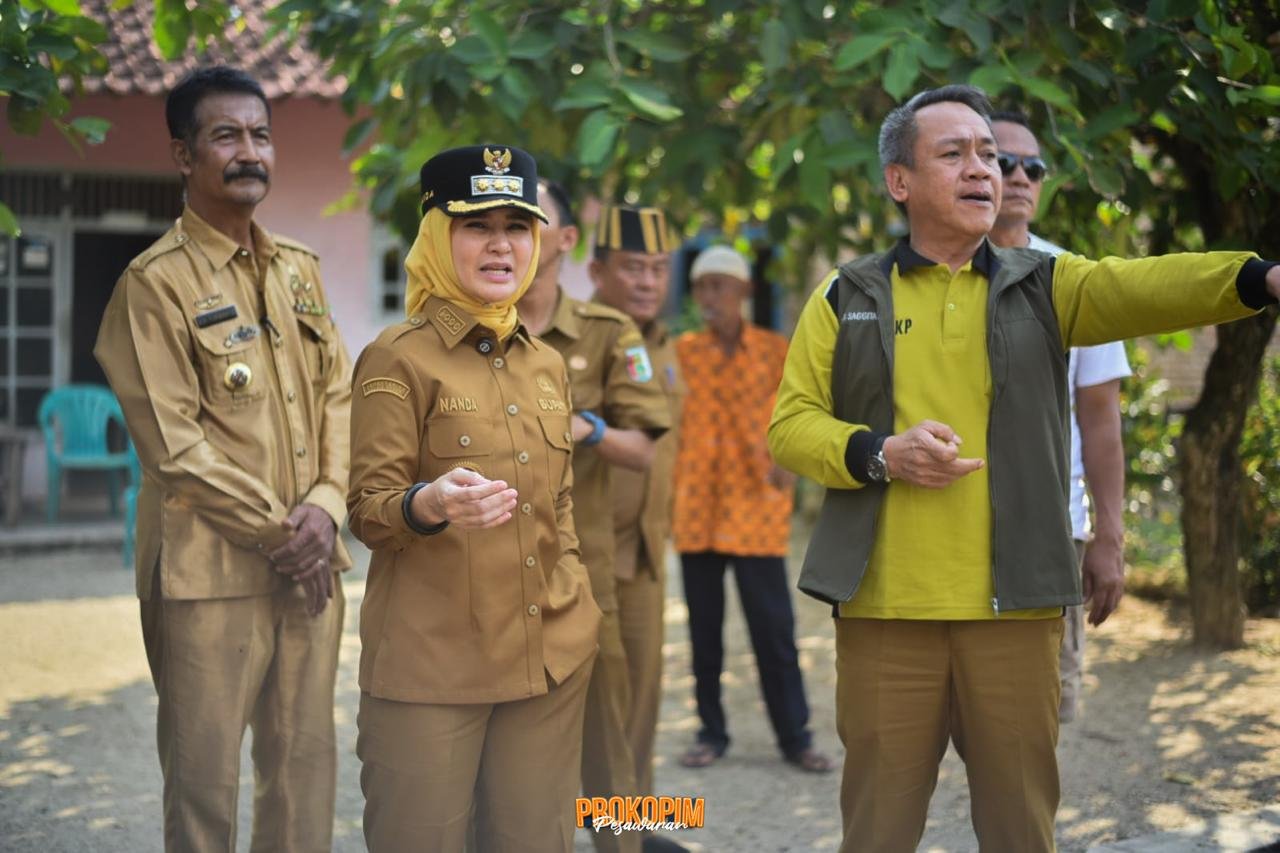 Bupati Nanda Tinjau Persiapan Pembangunan Jalan Lingkungan di Tegineneng