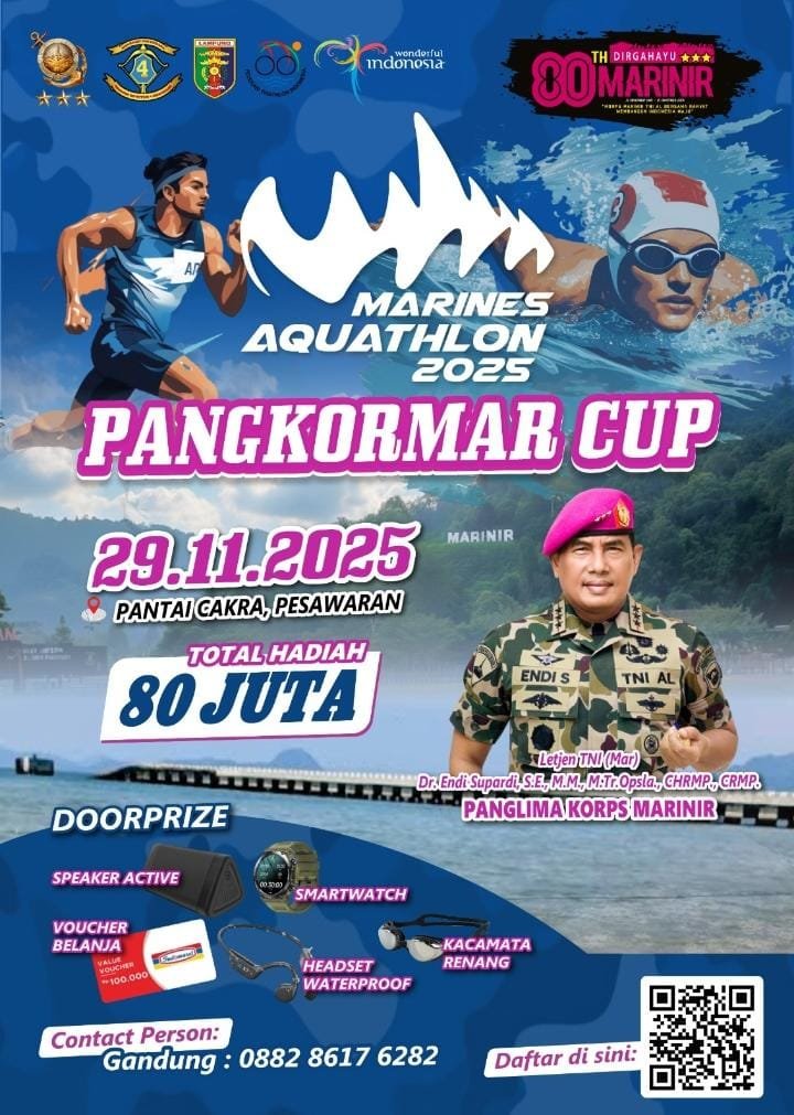 _Ajang Olahraga Seru Marines Aquathlon 2025 Pangkormar Cup Siap Digelar di Pesawaran_