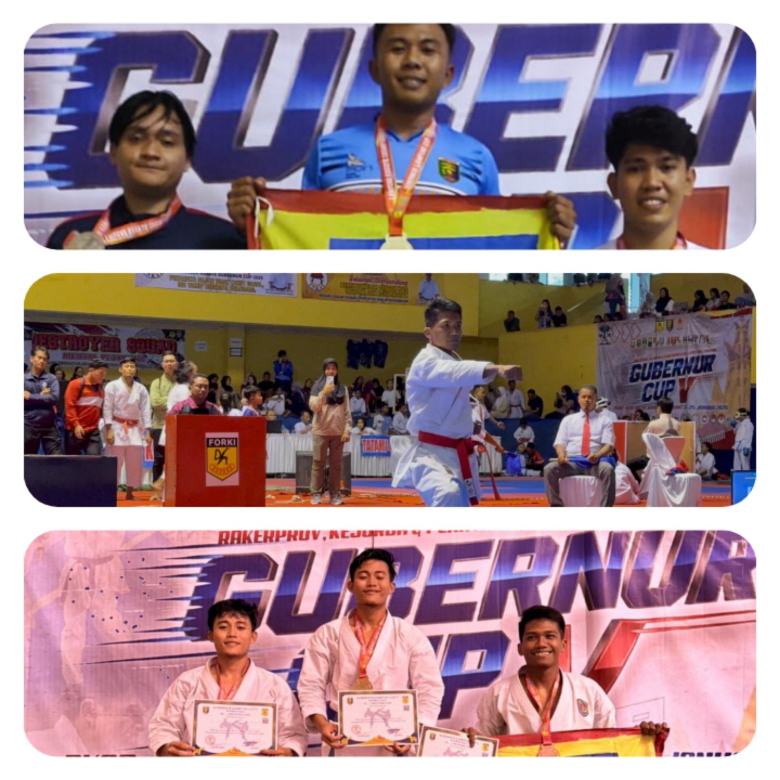 Prajurit Yonif 7 Marinir Banggakan Satuan Raih Juara Dalam Kejuaraan Karate Gubernur Cup