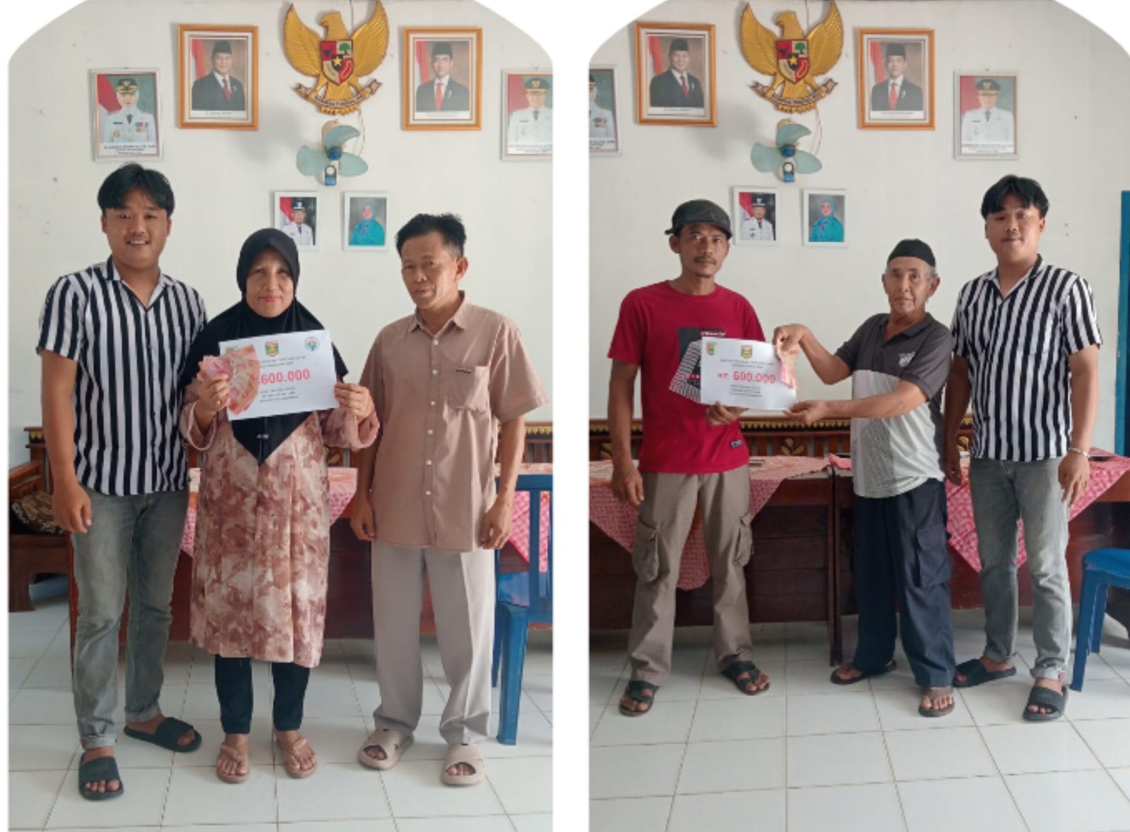 *Pemdes Tanjung Agung Salurkan BLT Dana Desa Tahap I, 9 KPM Terima Rp600 Ribu di Balai Desa*