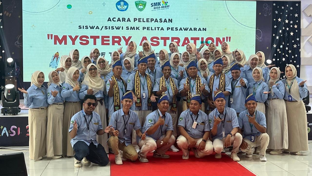 Pesawaran. Pelepasan Purna Didik Sekolah menengah Kejuruan Swata (SMKs) Pelita Pesawaran kelas 12 tahun 2026 di laksanakan di Gedung Seba Guna ( GSG).