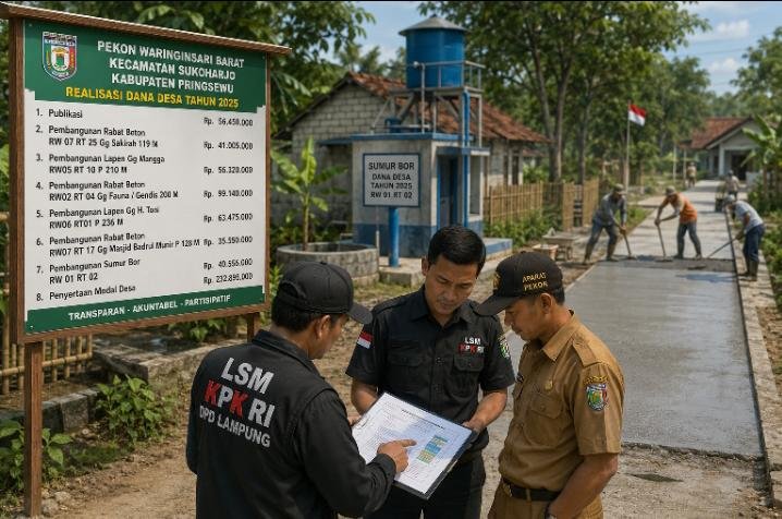 Dana Desa Pekon Waringinsari Barat Tahun 2025 Jadi Sorotan Publik,LSM-KPK-RI Lampung Siapkan Investigasi Lapangan