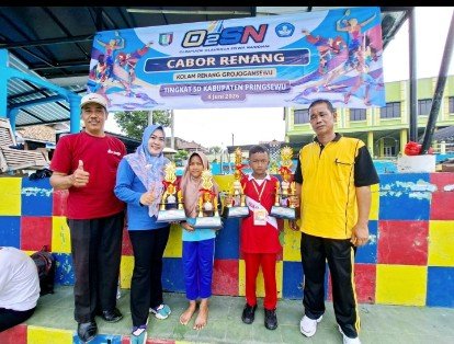Dua Atlet Muda Harumkan Nama Daerah, Raih Prestasi Gemilang di O2SN Cabang Renang Tingkat SD Kabupaten Pringsewu