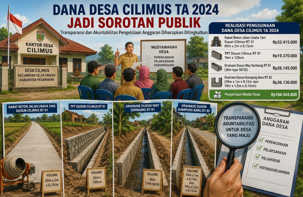 Beberapa Kegiatan Dana Desa Cilimus TA 2024 Menjadi Sorotan Publik, Transparansi Pengelolaan Anggaran Diharapkan Ditingkatkan