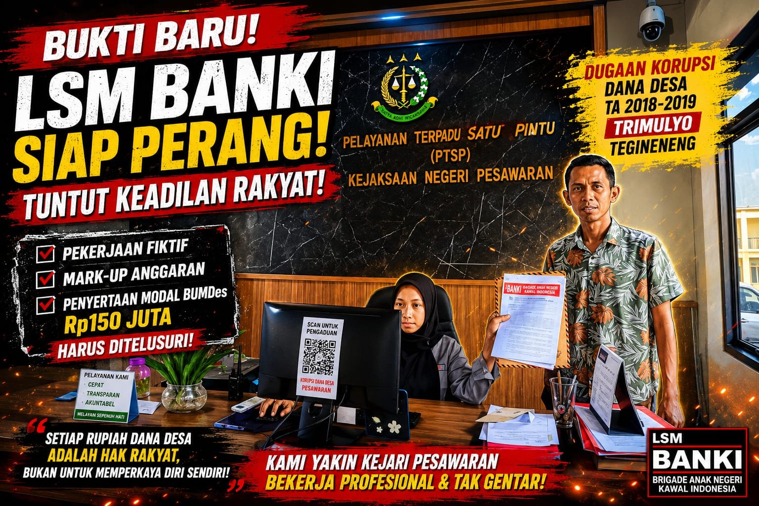 BUKTI TERUS BERTAMBAH! DPP LSM BANKI DESAK KEJARI PESAWARAN USUT TUNTAS DUGAAN KORUPSI EKS KADES TRIMULYO,RAKYAT TAGIH KEADILAN.