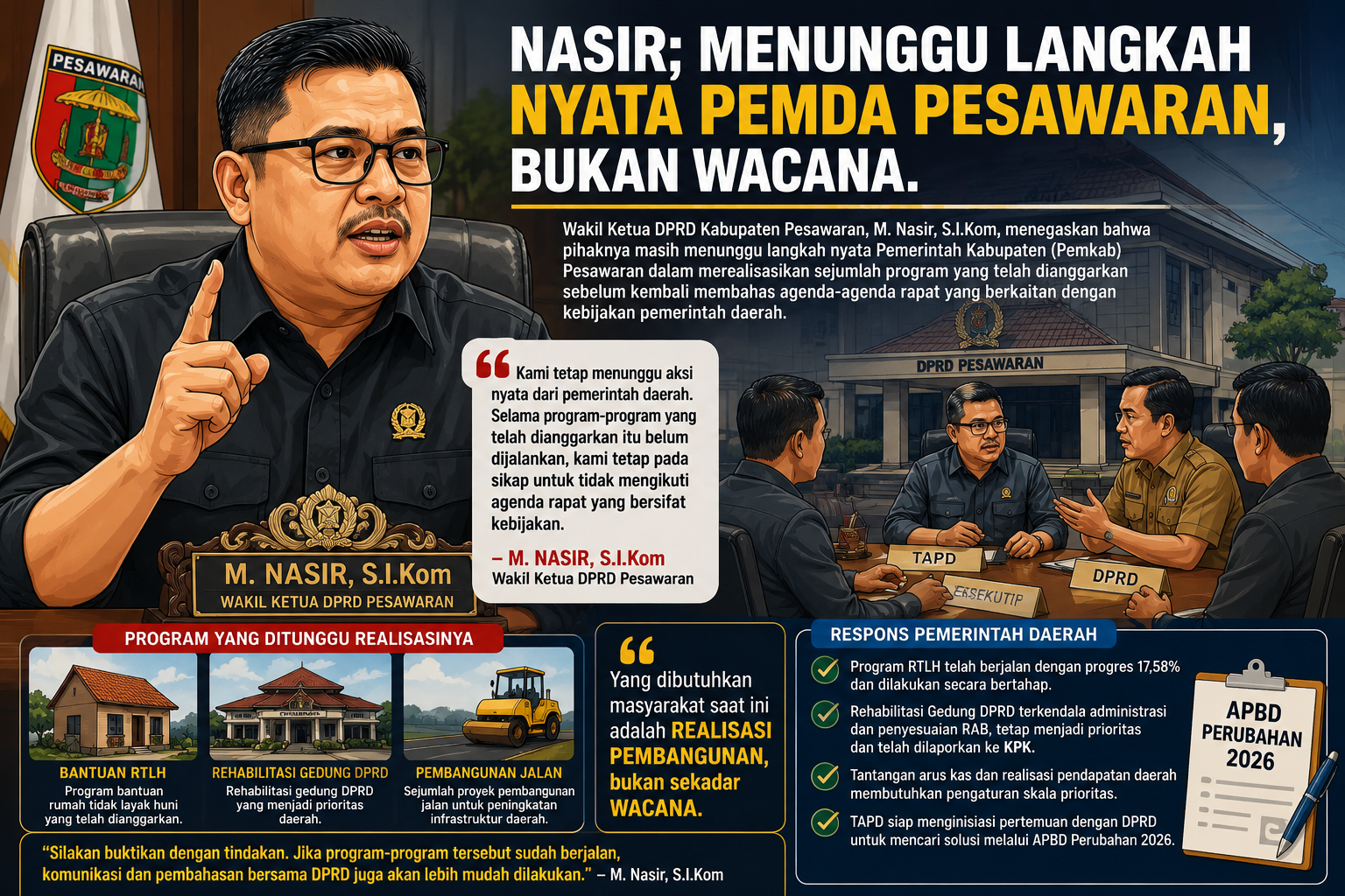 Nasir;menunggu langkah Nyata Pemda pesawaran,bukan Wacana.