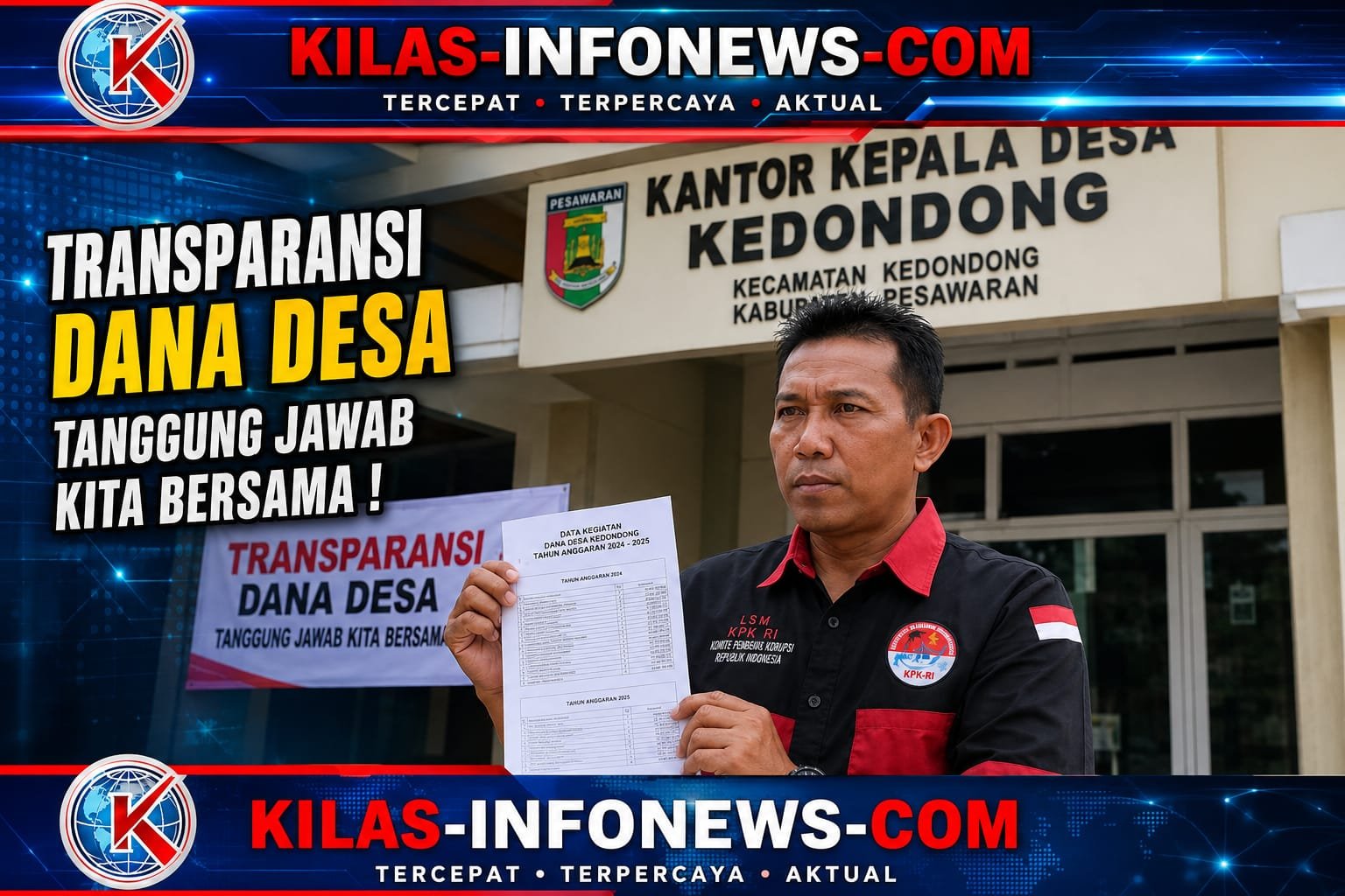 Syahruddin Soroti Penggunaan Dana Desa Kedondong TA 2024–2025, Nilai Kegiatan Capai Rp1,51 Miliar