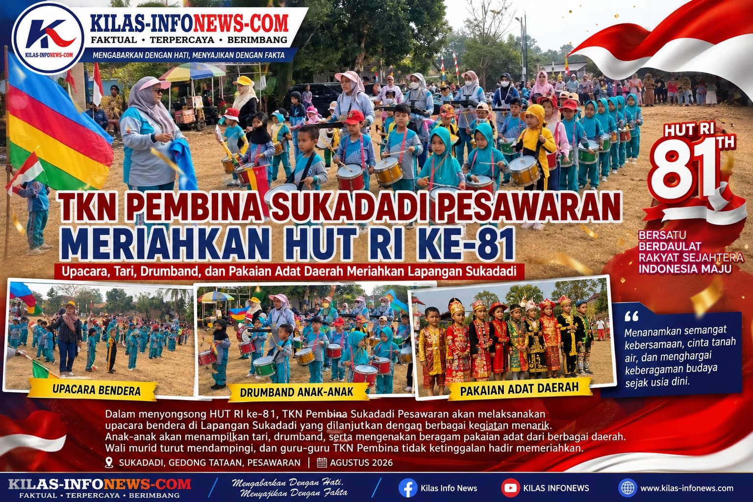 TKN Pembina Sukadadi Siapkan Beragam Kegiatan Meriahkan HUT ke-81 Kemerdekaan RI