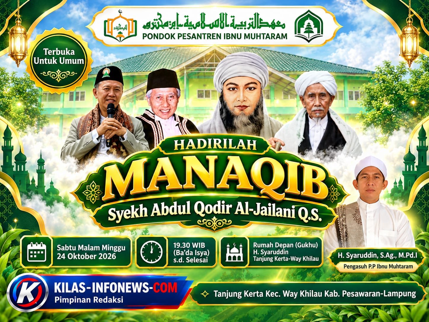 Manaqib Syekh Abdul Qodir Al-Jailani Q.S. Digelar di Tanjung Kerta, Way Khilau