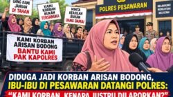 DIDUGA JADI KORBAN ARISAN BODONG, IBU-IBU DI PESAWARAN DATANGI POLRES: KAMI KORBAN, KENAPA JUSTRU DILAPORKAN?
